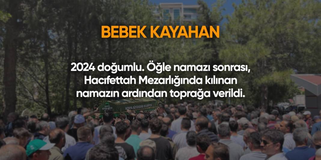 Konya'da bugün vefat edenler | 8 Ağustos 2024 3